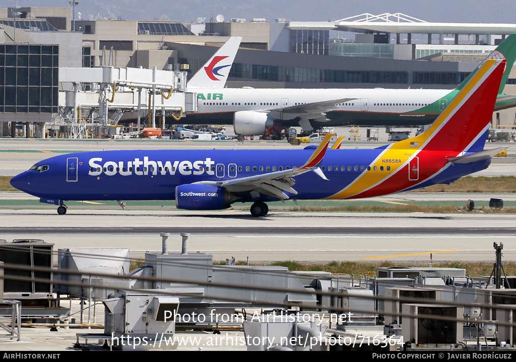 Aircraft Photo of N8658A | Boeing 737-8H4 | Southwest Airlines | AirHistory.net #716364