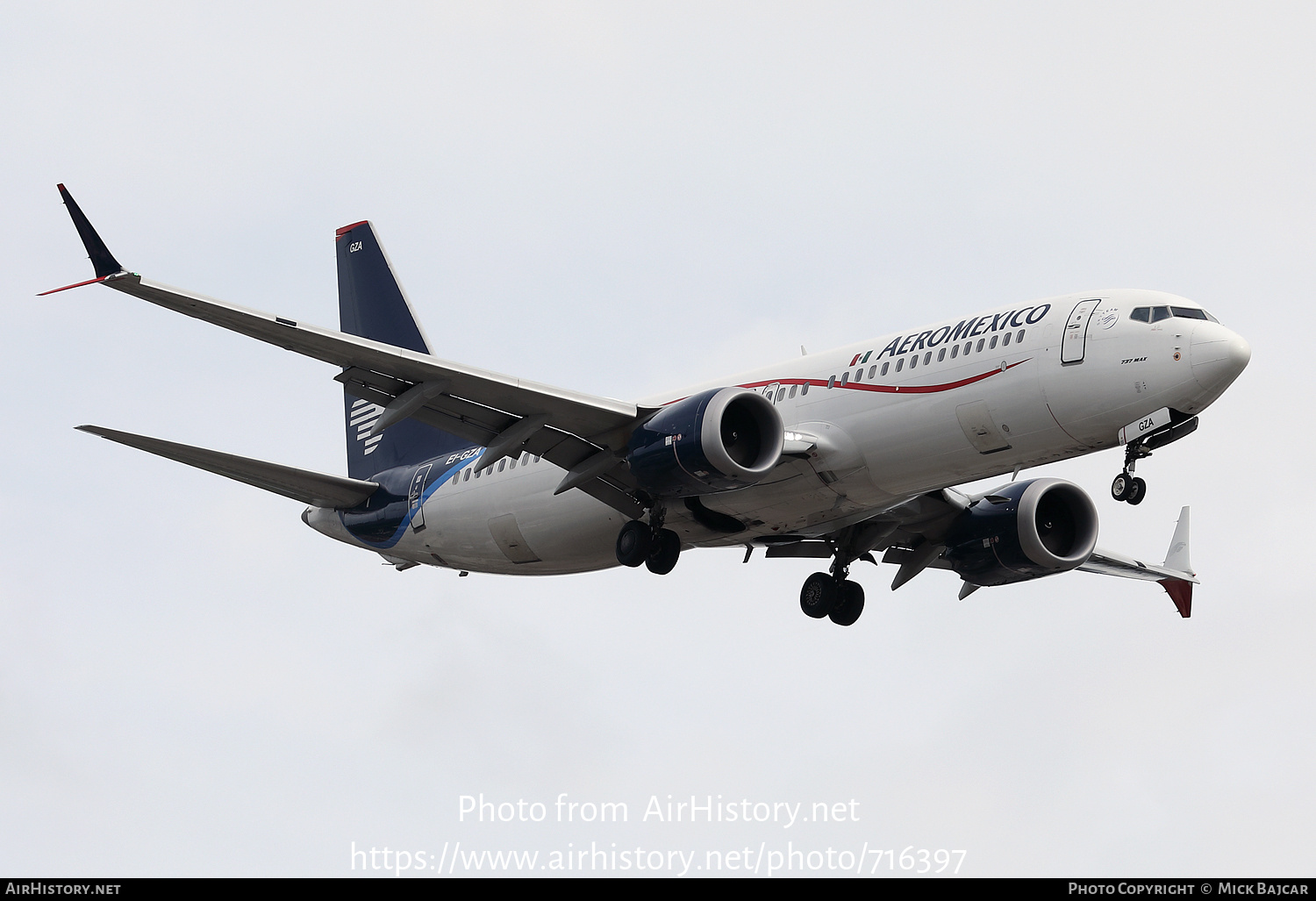 Aircraft Photo of EI-GZA | Boeing 737-8 Max 8 | AeroMéxico | AirHistory.net #716397