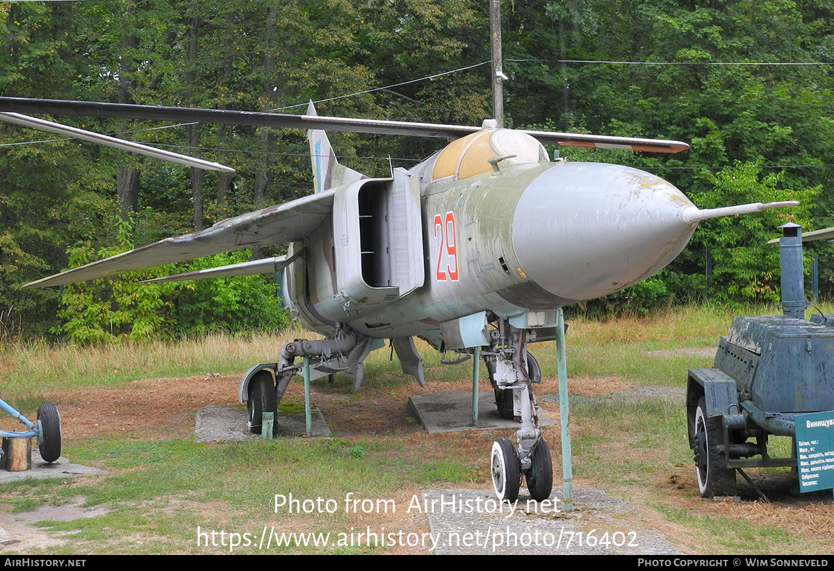 Aircraft Photo of 29 red | Mikoyan-Gurevich MiG-23M | Ukraine - Air Force | AirHistory.net #716402