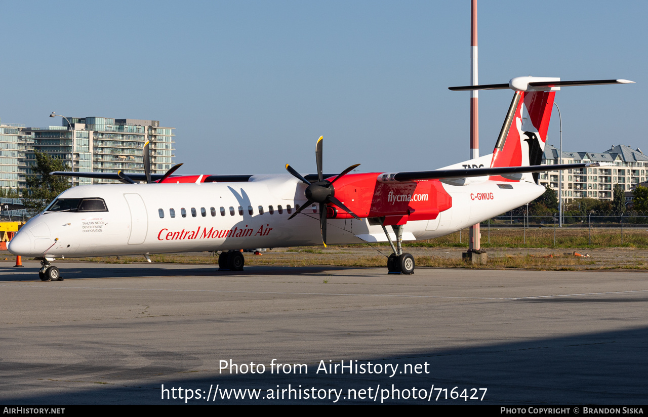 Aircraft Photo of C-GWUG | Bombardier DHC-8-402 Dash 8 | Central Mountain Air - CMA | AirHistory.net #716427