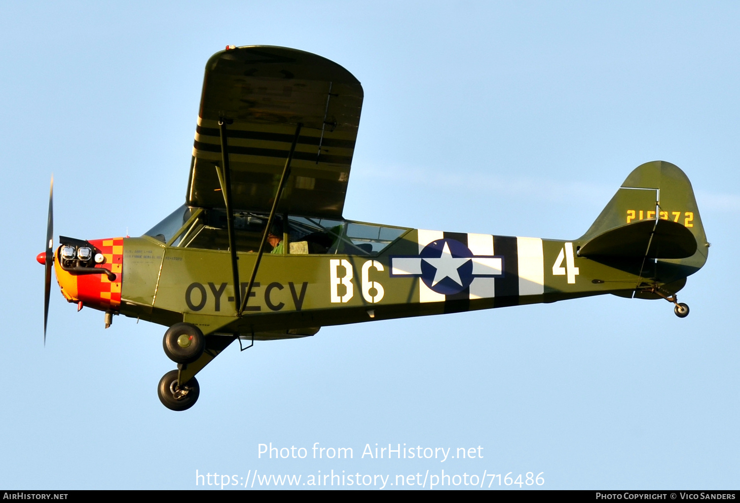 Aircraft Photo of OY-ECV / 215272 | Piper L-4A Cub (O-59A/J-3C-65D) | USA - Air Force | AirHistory.net #716486