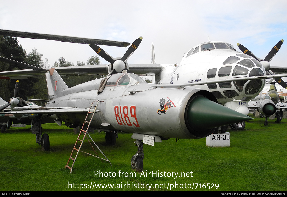 Aircraft Photo of 8189 | Mikoyan-Gurevich MiG-21MF | Poland - Air Force | AirHistory.net #716529