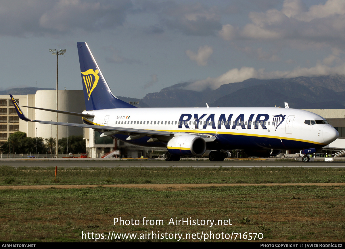 Aircraft Photo of EI-FTI | Boeing 737-8AS | Ryanair | AirHistory.net #716570