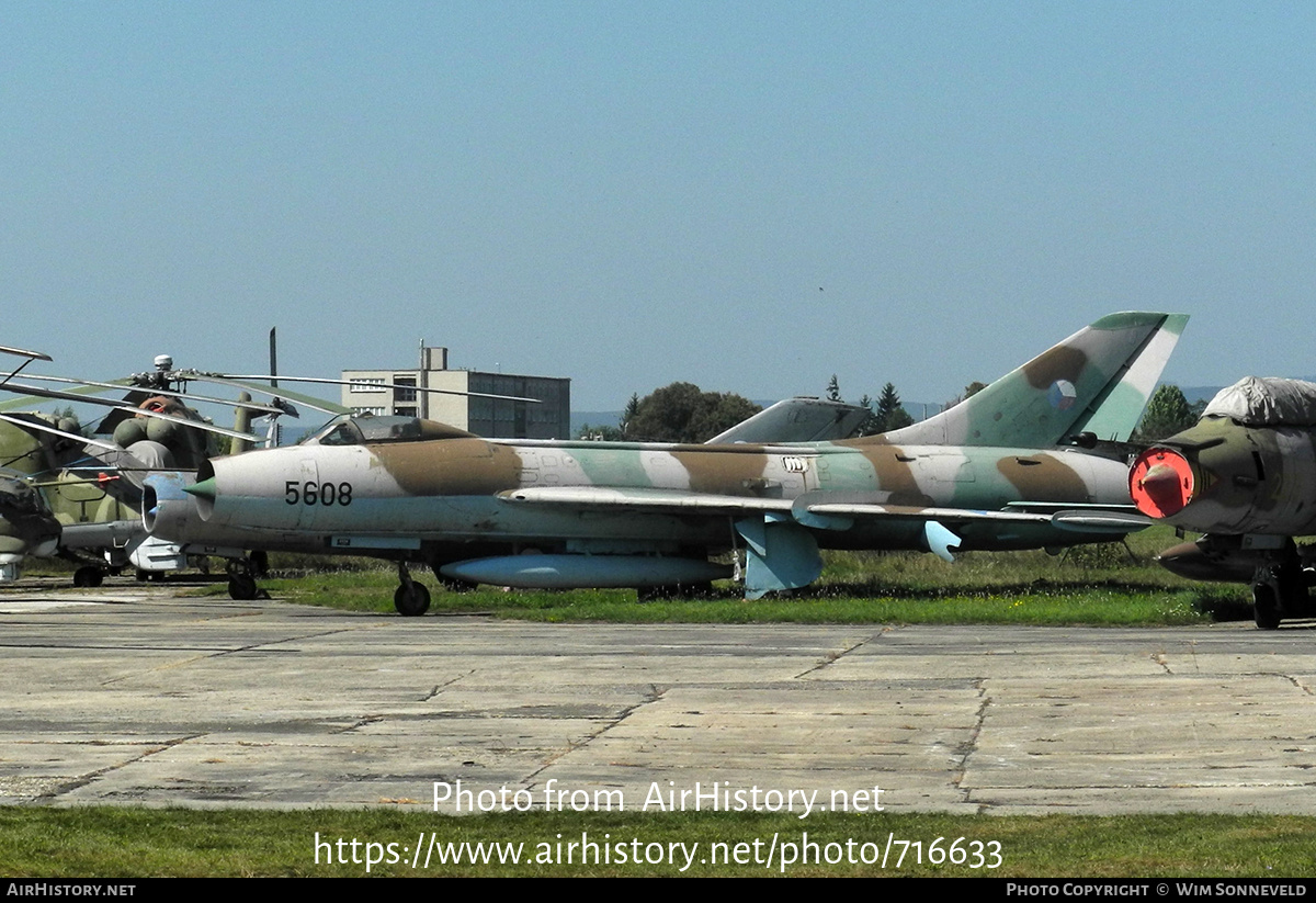 Aircraft Photo of 5608 | Sukhoi Su-7BM | Czechoslovakia - Air Force | AirHistory.net #716633