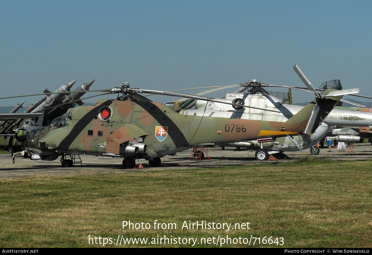 Aircraft Photo of 0786 | Mil Mi-24V-1 | Slovakia - Air Force | AirHistory.net #716643