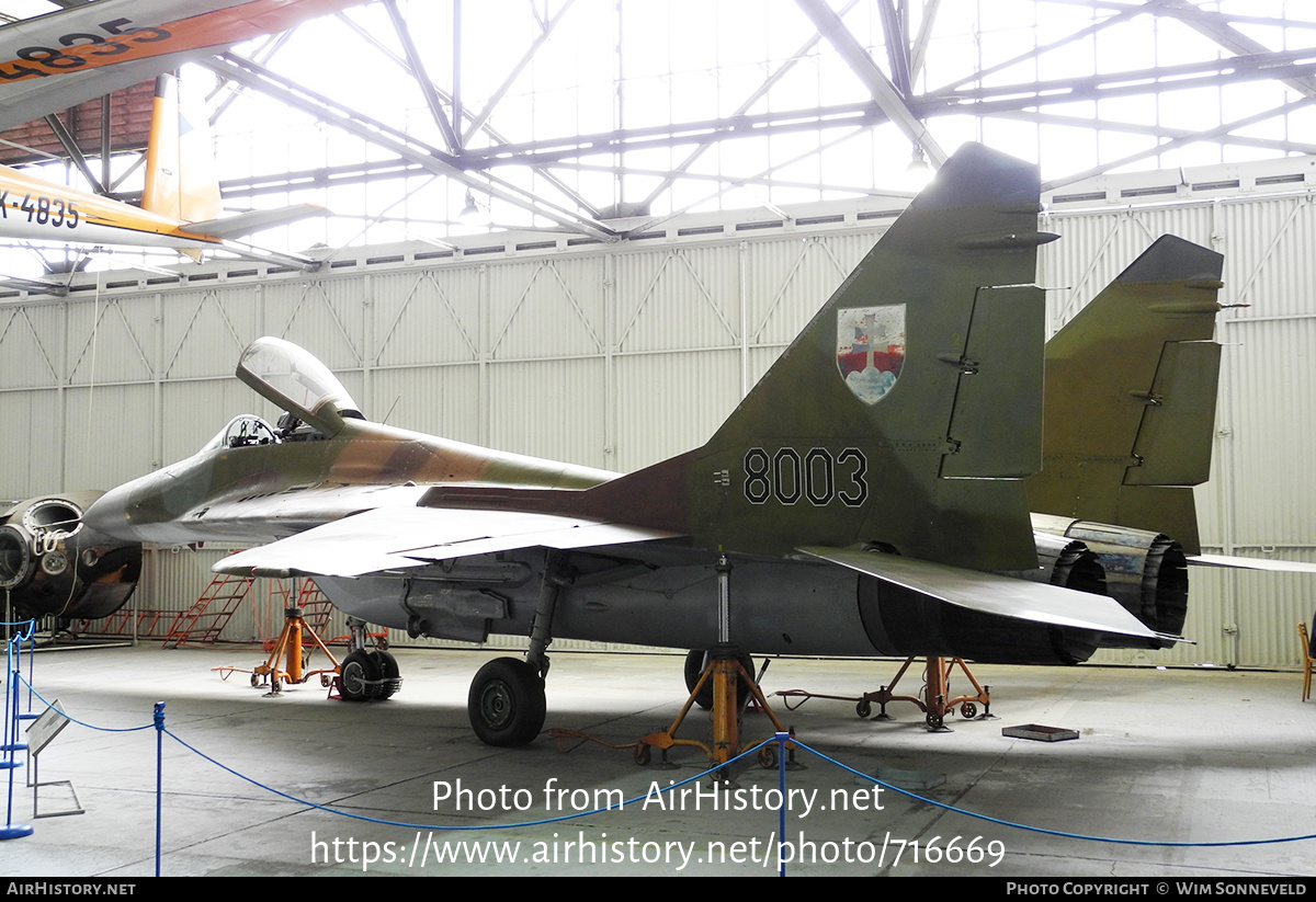 Aircraft Photo of 8003 | Mikoyan-Gurevich MiG-29A (9-12A) | Slovakia - Air Force | AirHistory.net #716669