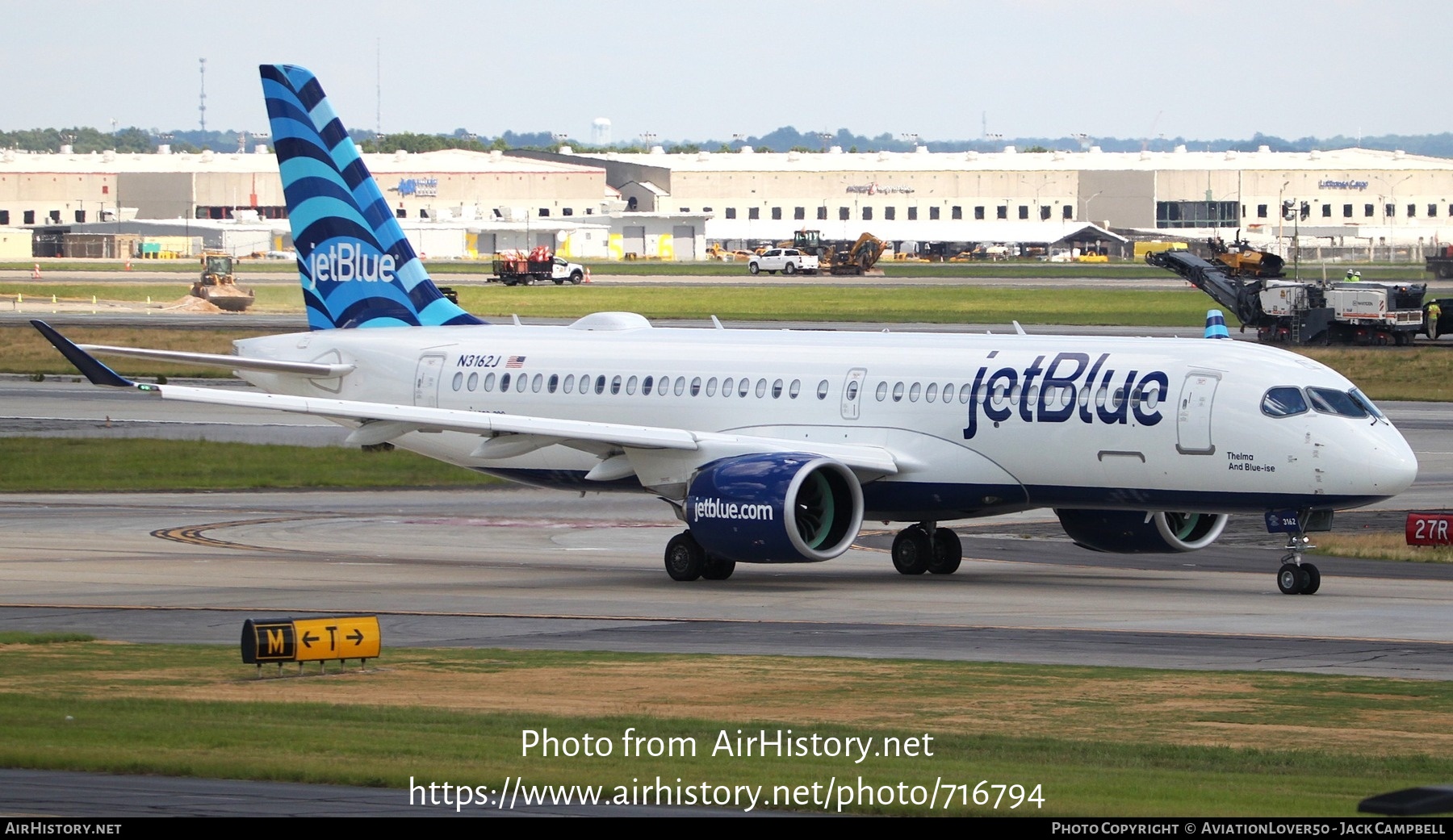 Aircraft Photo of N3162J | Airbus A220-300 (BD-500-1A11) | JetBlue Airways | AirHistory.net #716794