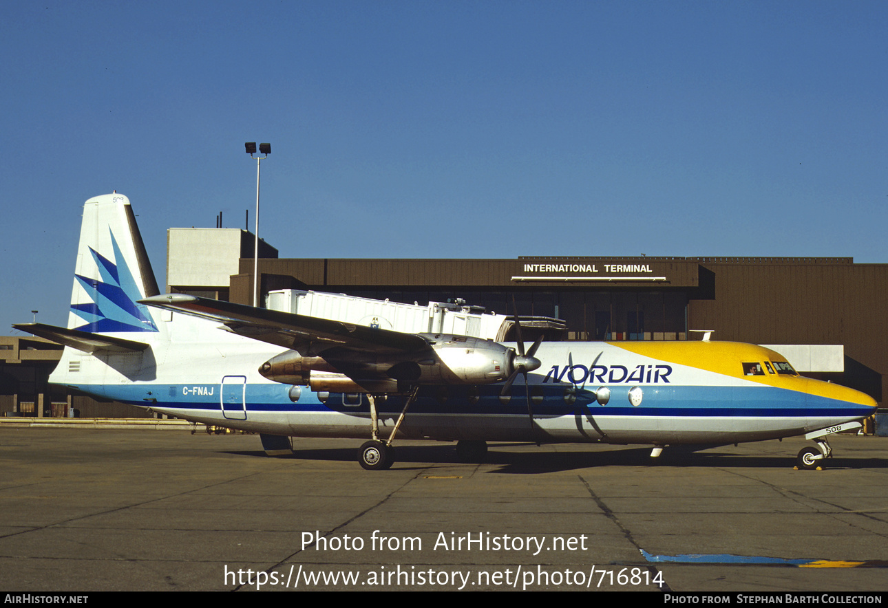 Aircraft Photo of C-FNAJ | Fairchild Hiller FH-227E | Nordair | AirHistory.net #716814