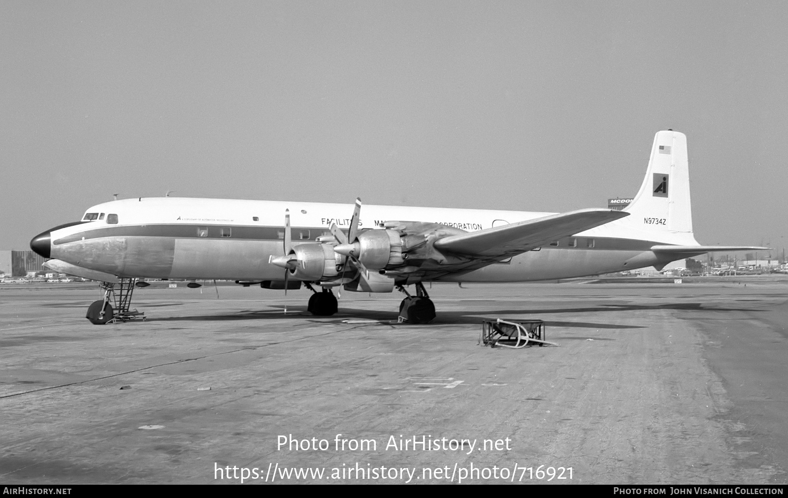 Aircraft Photo of N9734Z | Douglas DC-7C | Facilities Management Corporation | AirHistory.net #716921