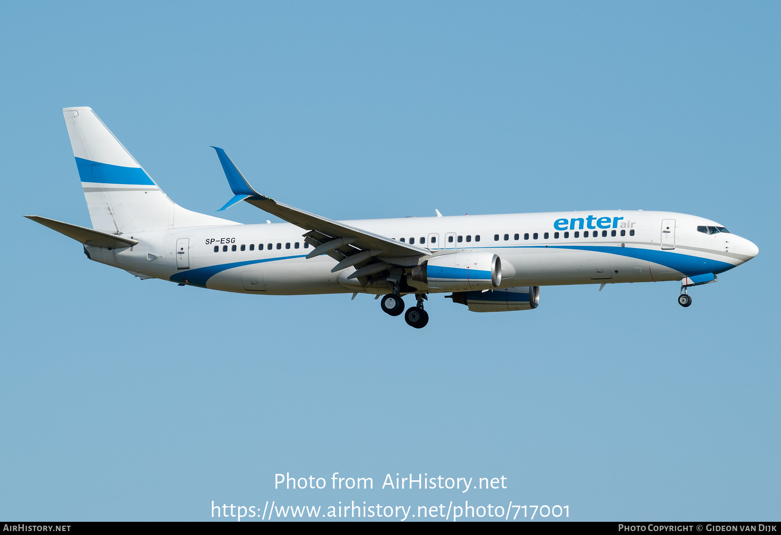 Aircraft Photo of SP-ESG | Boeing 737-8Q8 | Enter Air | AirHistory.net #717001