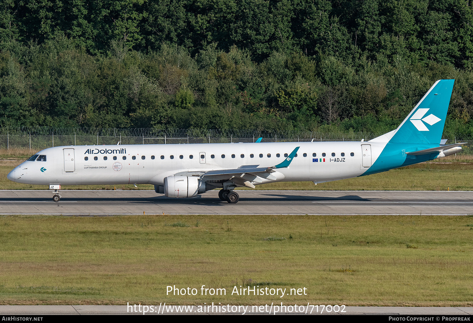 Aircraft Photo of I-ADJZ | Embraer 195LR (ERJ-190-200LR) | Air Dolomiti | AirHistory.net #717002