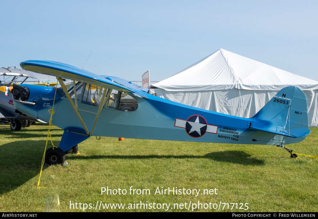 Aircraft Photo of N26053 / 26053 | Piper J-3F-65 Cub | USA - Navy | AirHistory.net #717125