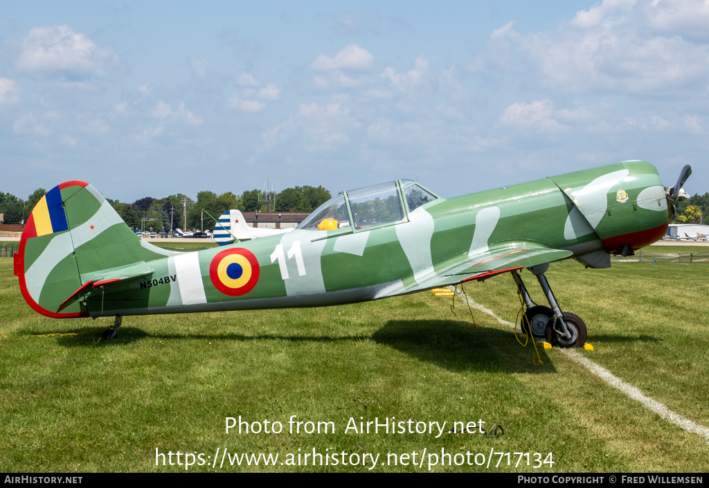 Aircraft Photo of N504BV / 11 | Yakovlev Yak-50 | Romania - Air Force | AirHistory.net #717134