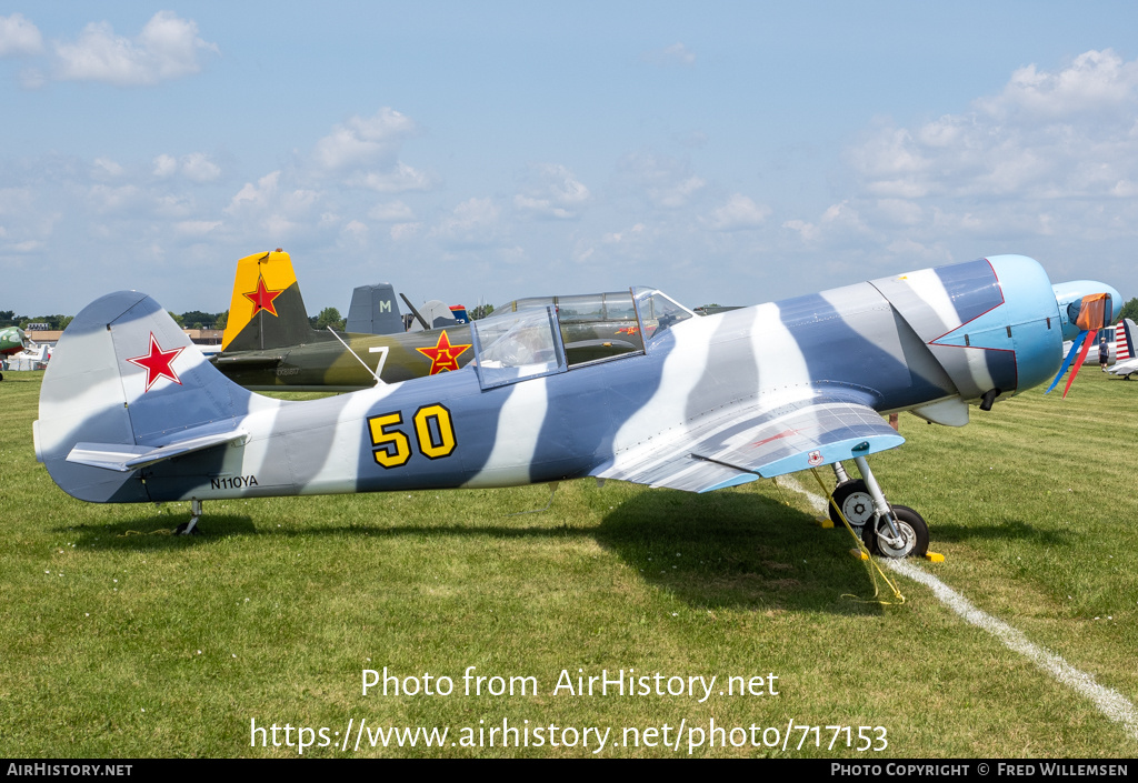 Aircraft Photo of N110YA | Yakovlev Yak-50 | Russia - Air Force | AirHistory.net #717153