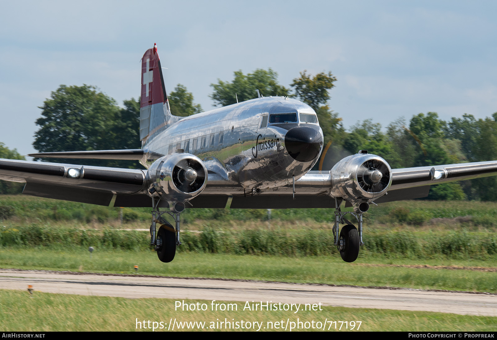 Aircraft Photo of N431HM | Douglas DC-3(C) | Swissair | AirHistory.net #717197