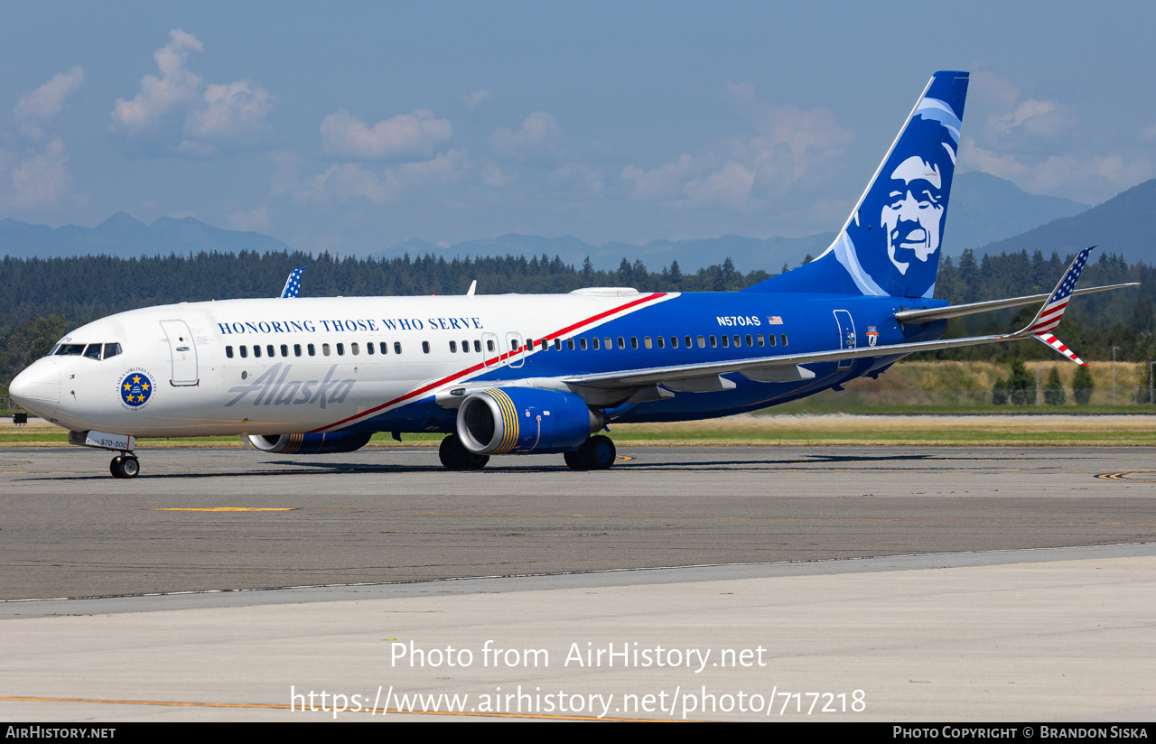 Aircraft Photo of N570AS | Boeing 737-890 | Alaska Airlines | AirHistory.net #717218