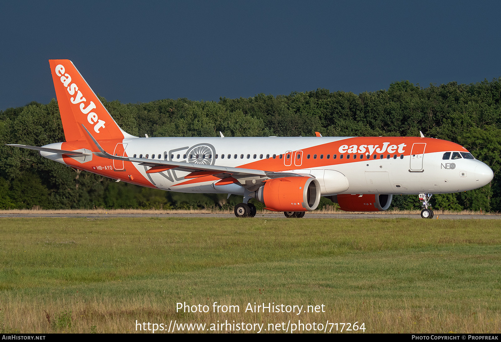 Aircraft Photo of HB-AYO | Airbus A320-251N | EasyJet | AirHistory.net #717264