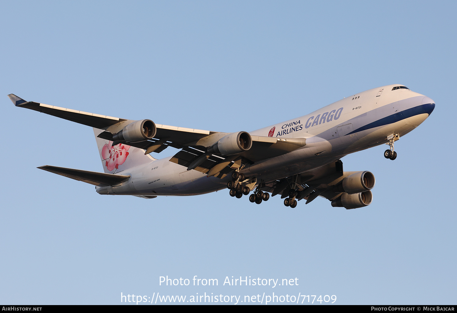 Aircraft Photo of B-18721 | Boeing 747-409F/SCD | China Airlines Cargo | AirHistory.net #717409