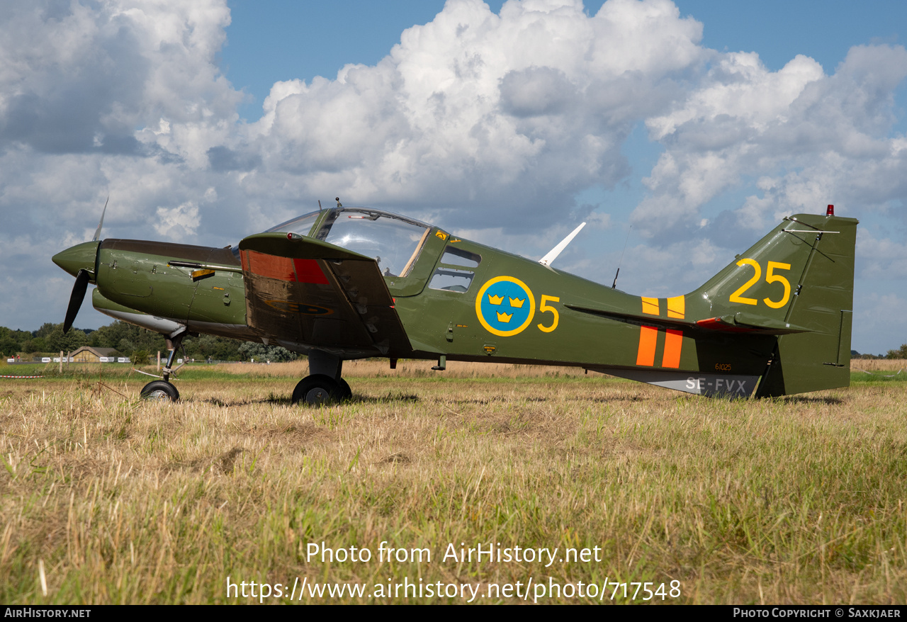 Aircraft Photo of SE-FVX / 61025 | Scottish Aviation Sk 61D Bulldog | Sweden - Air Force | AirHistory.net #717548