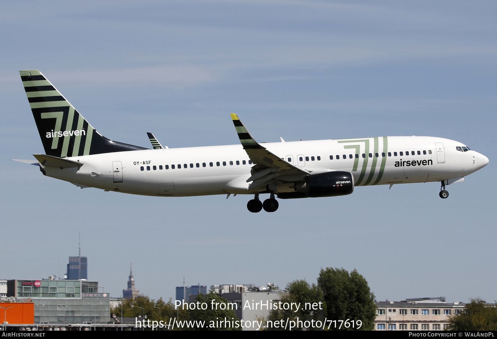 Aircraft Photo of OY-ASF | Boeing 737-8GJ | Airseven | AirHistory.net #717619