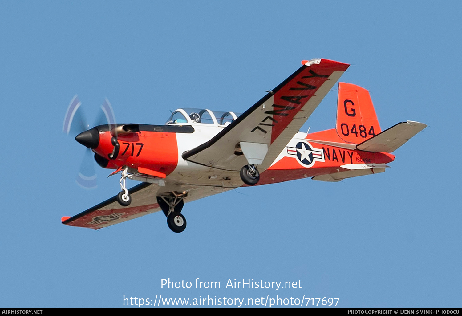 Aircraft Photo of 160484 / 0484 | Beech T-34C Turbo Mentor | USA - Navy | AirHistory.net #717697