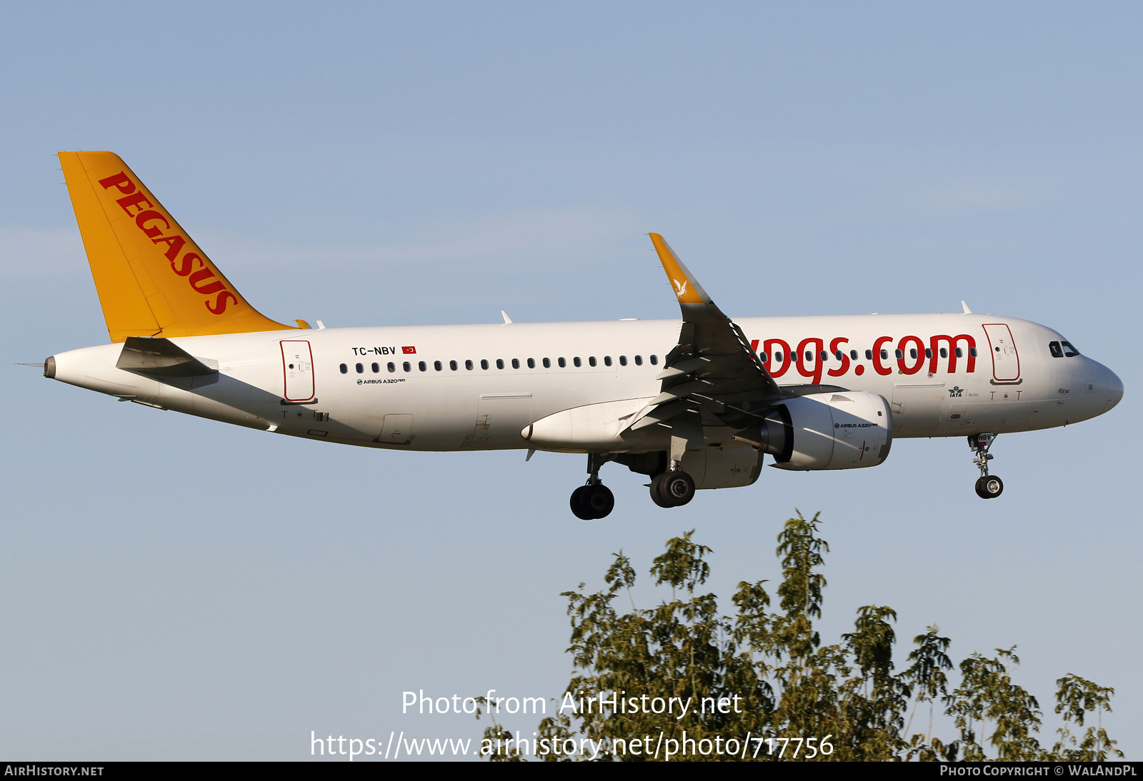 Aircraft Photo of TC-NBV | Airbus A320-251N | Pegasus Airlines | AirHistory.net #717756