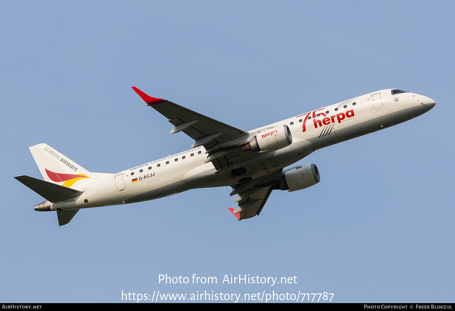 Aircraft Photo of D-ACJJ | Embraer 190LR (ERJ-190-100LR) | German Airways | AirHistory.net #717787