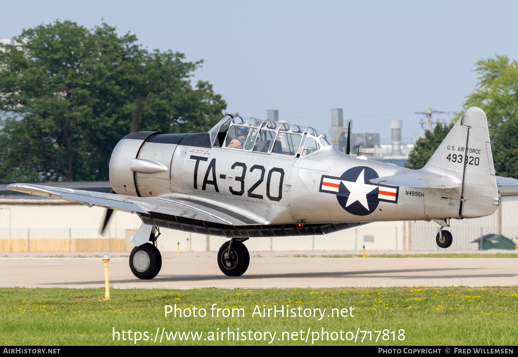 Aircraft Photo of N4996H / 49-3320 | North American T-6G Texan | USA - Air Force | AirHistory.net #717818