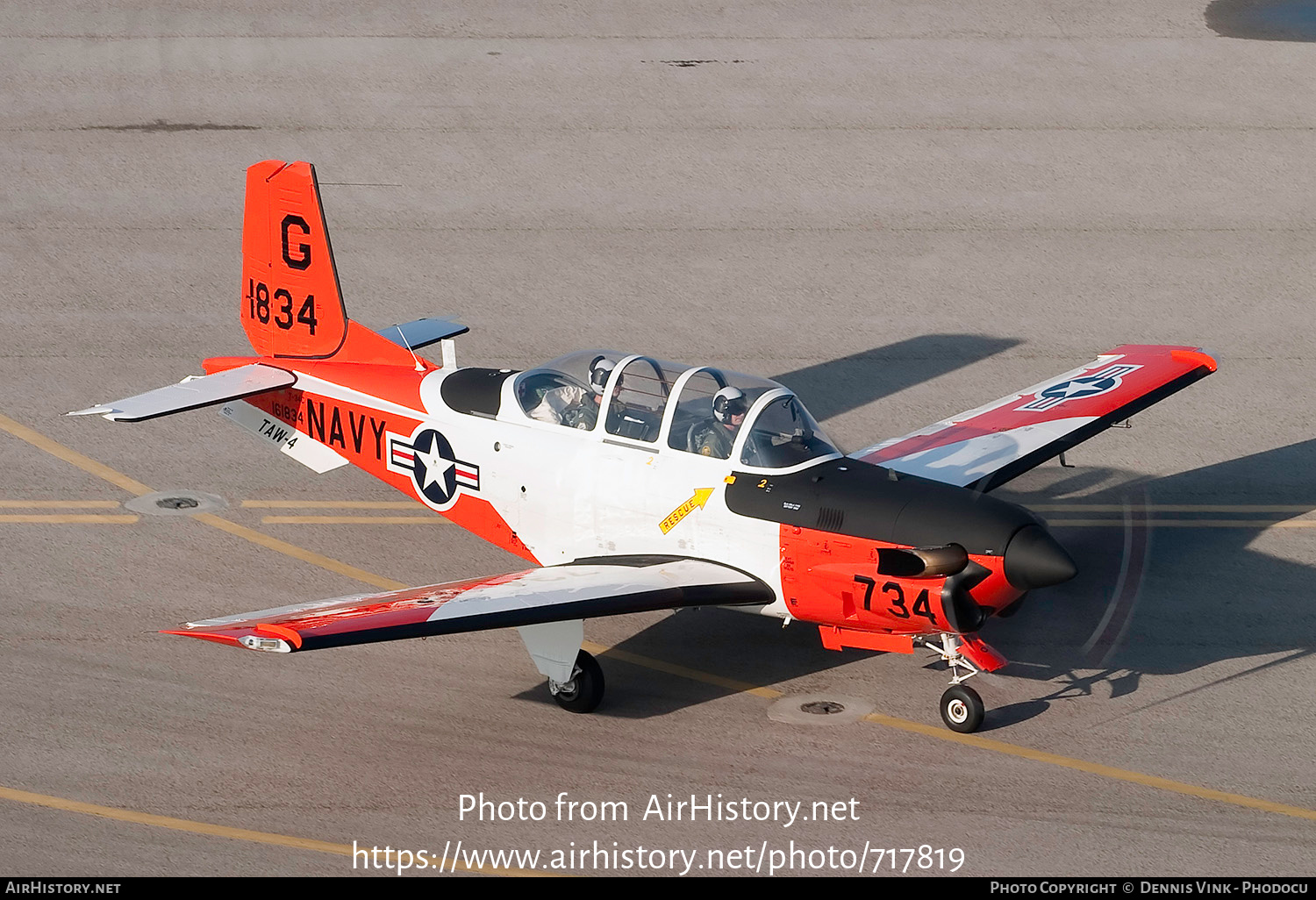 Aircraft Photo of 161834 | Beech T-34C Turbo Mentor | USA - Navy | AirHistory.net #717819