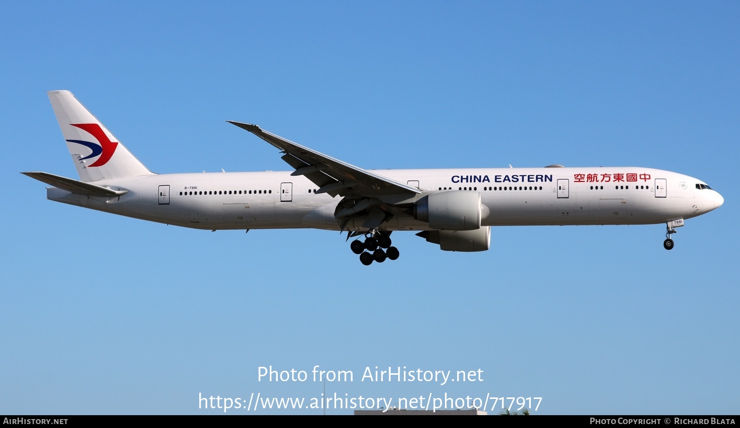 Aircraft Photo of B-7881 | Boeing 777-300/ER | China Eastern Airlines | AirHistory.net #717917