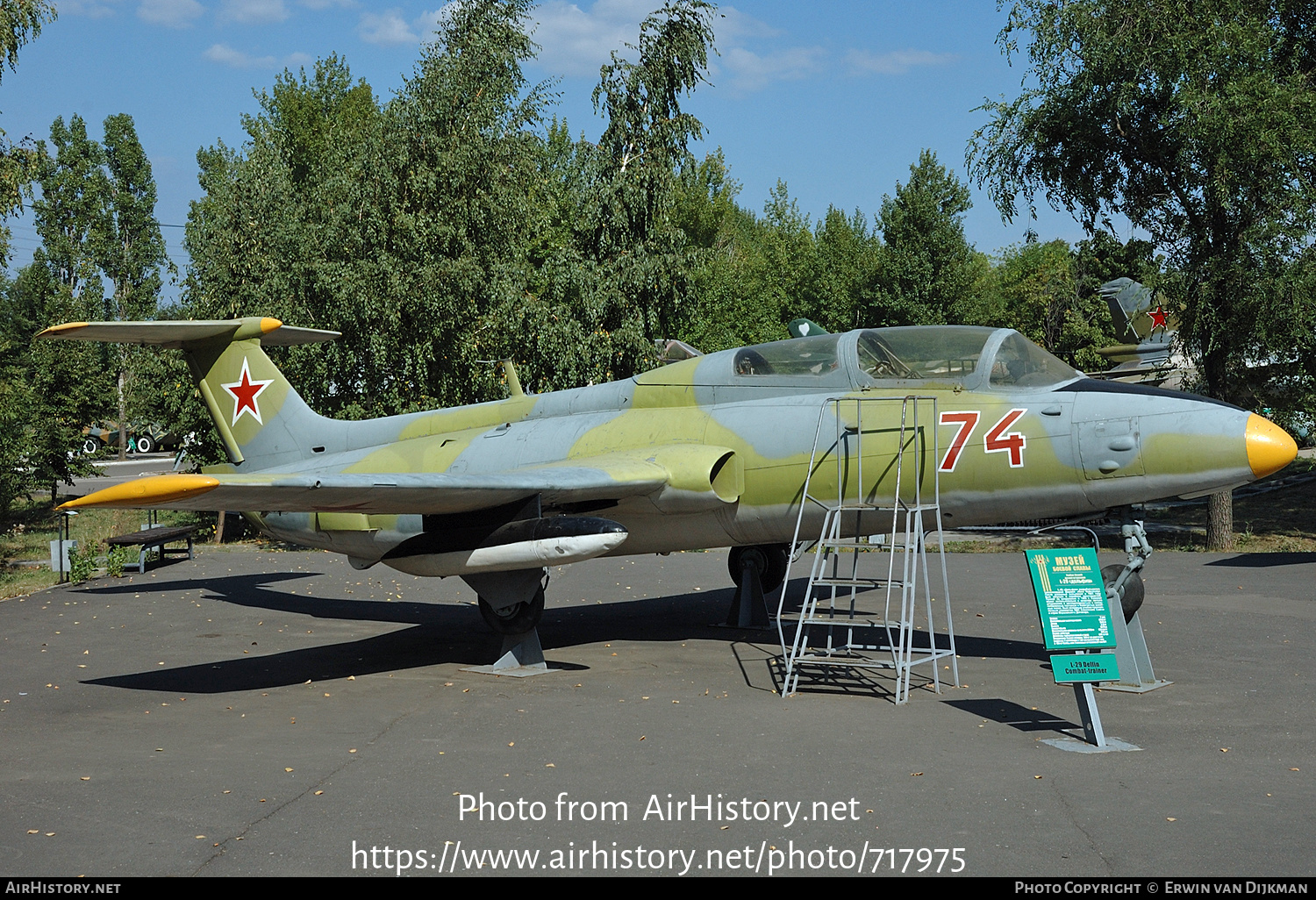 Aircraft Photo of 74 red | Aero L-29 Delfin | Soviet Union - Air Force | AirHistory.net #717975