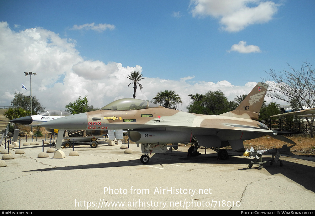 Aircraft Photo of 107 | General Dynamics F-16A Netz | Israel - Air Force | AirHistory.net #718010