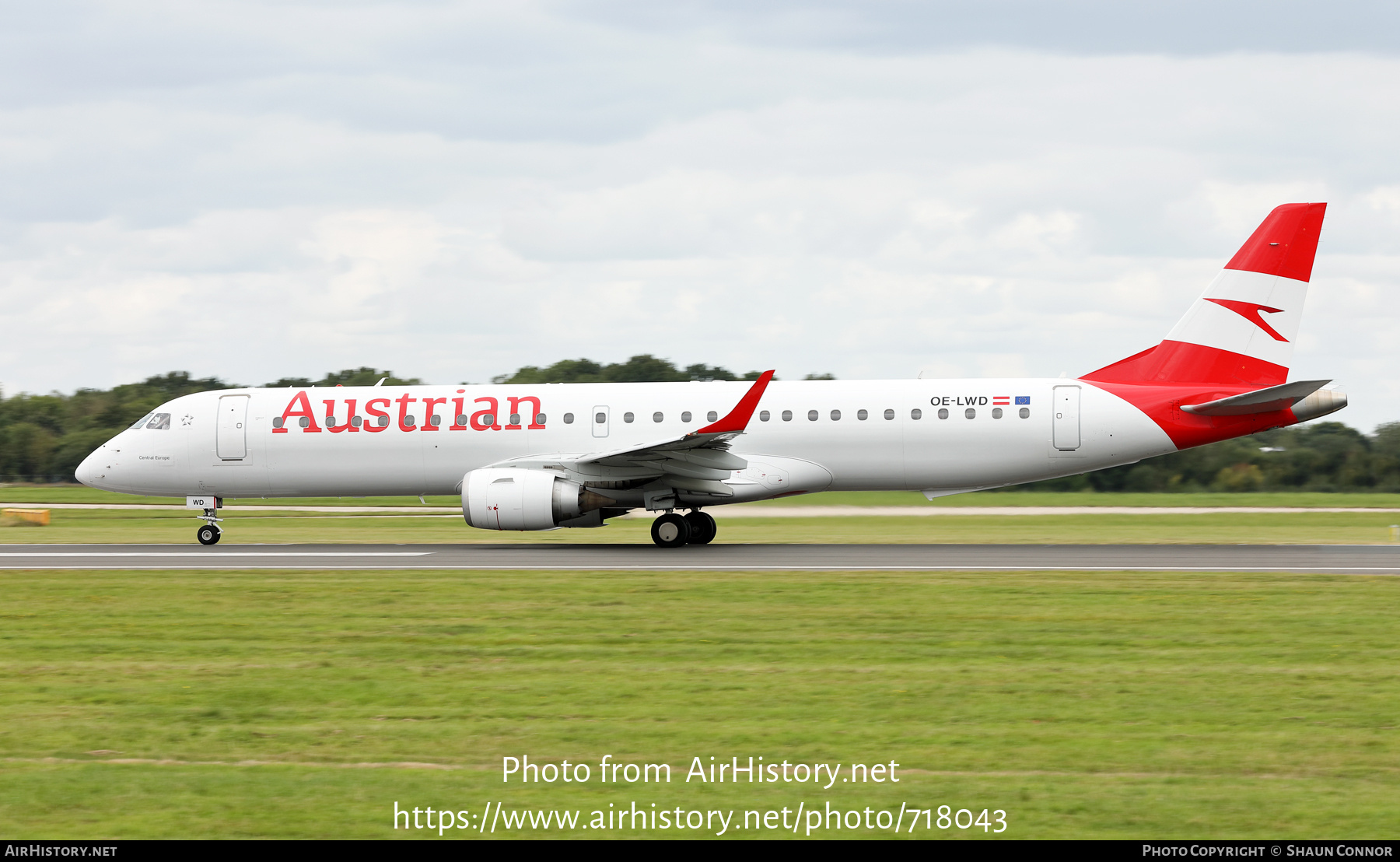 Aircraft Photo of OE-LWD | Embraer 195LR (ERJ-190-200LR) | Austrian Airlines | AirHistory.net #718043