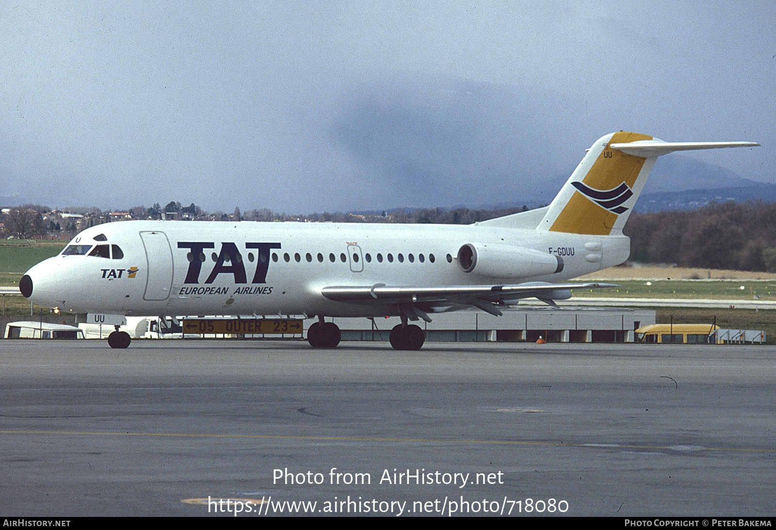 Aircraft Photo of F-GDUU | Fokker F28-2000 Fellowship | TAT European Airlines | AirHistory.net #718080