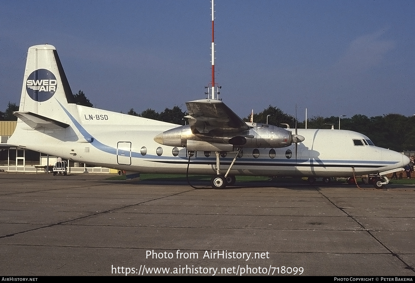 Aircraft Photo of LN-BSD | Fairchild F-27A | Swedair | AirHistory.net #718099