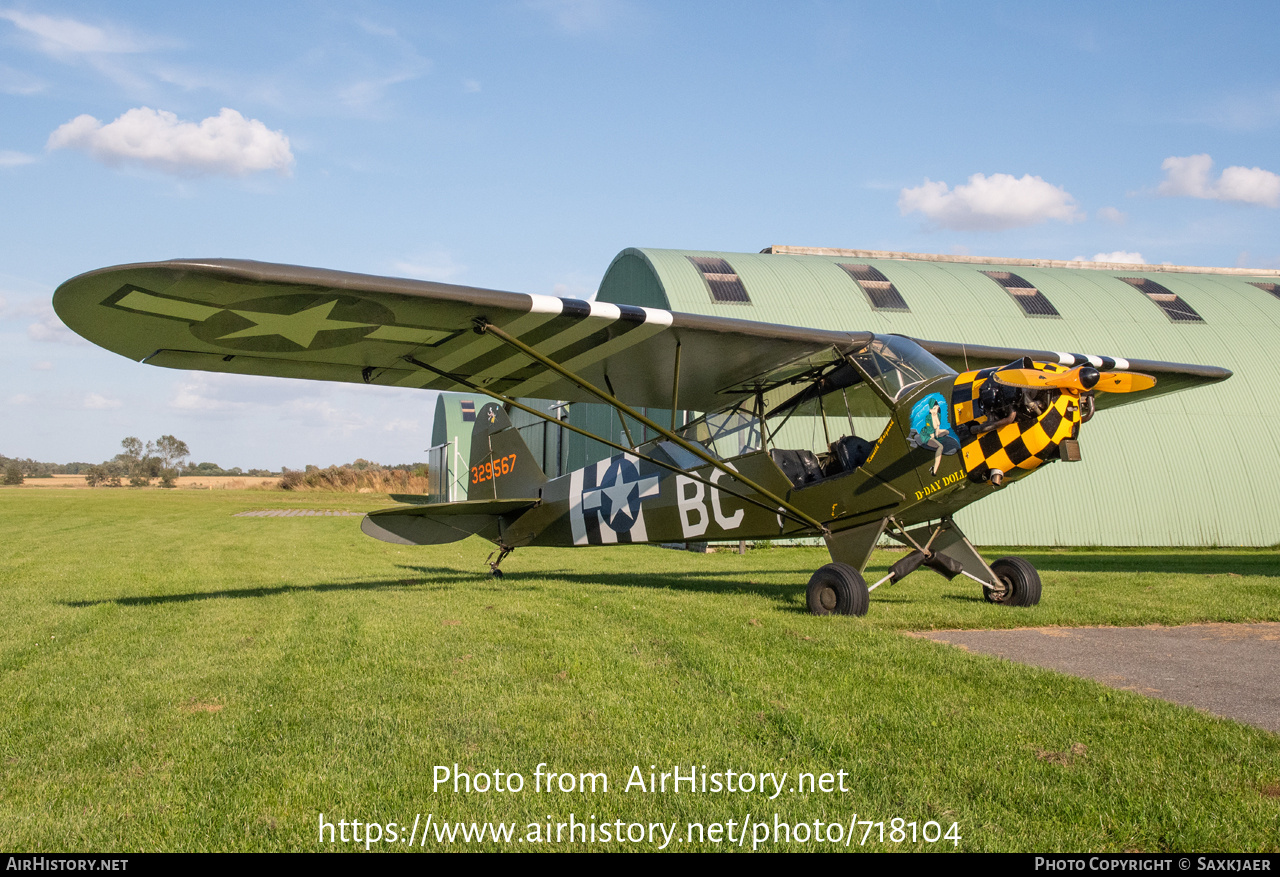 Aircraft Photo of OY-AFG / 329567 | Piper L-4H Grasshopper (J-3C-65D) | USA - Air Force | AirHistory.net #718104