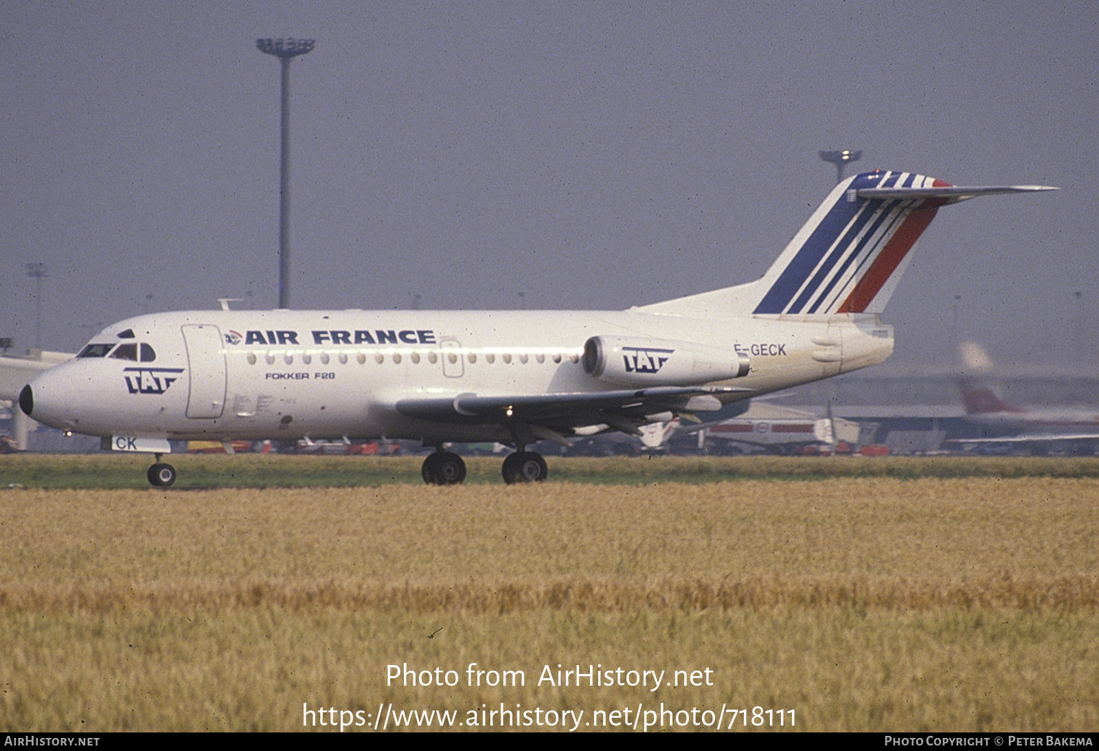 Aircraft Photo of F-GECK | Fokker F28-1000 Fellowship | Air France | AirHistory.net #718111