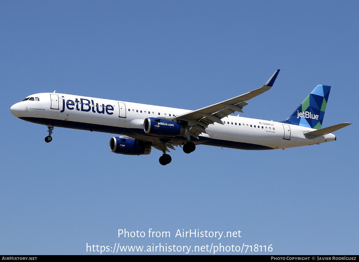 Aircraft Photo of N989JT | Airbus A321-231 | JetBlue Airways | AirHistory.net #718116