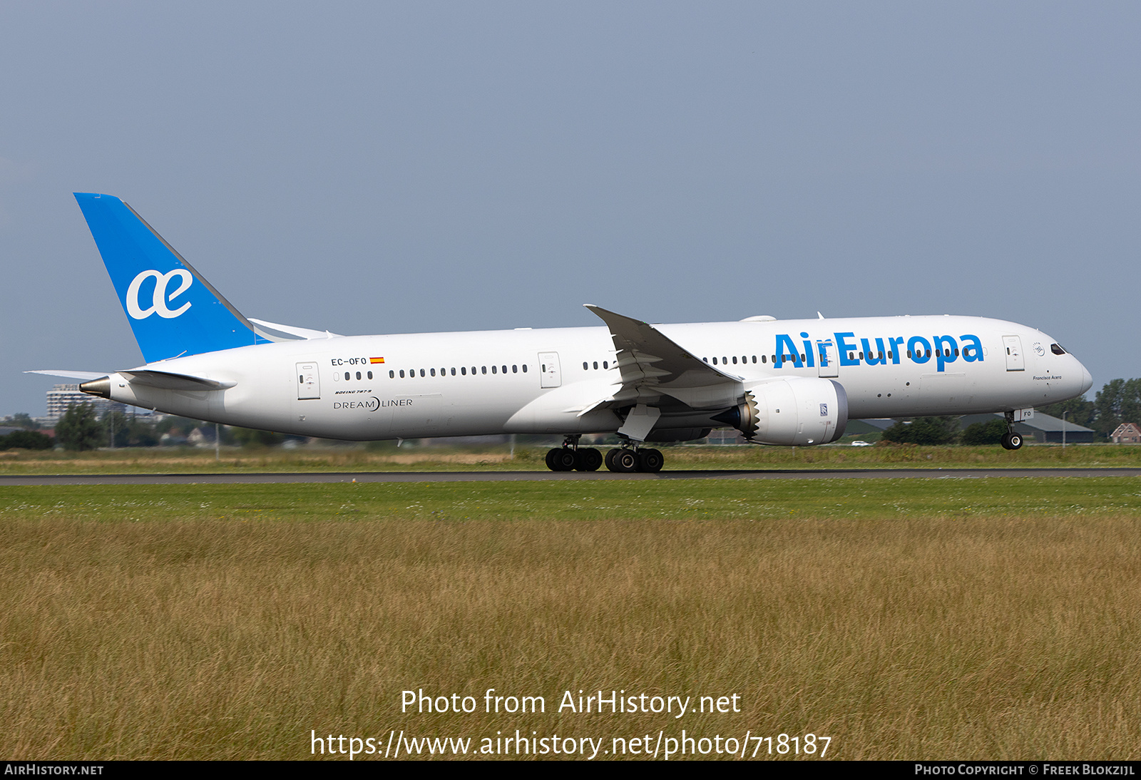 Aircraft Photo of EC-OFO | Boeing 787-9 Dreamliner | Air Europa | AirHistory.net #718187