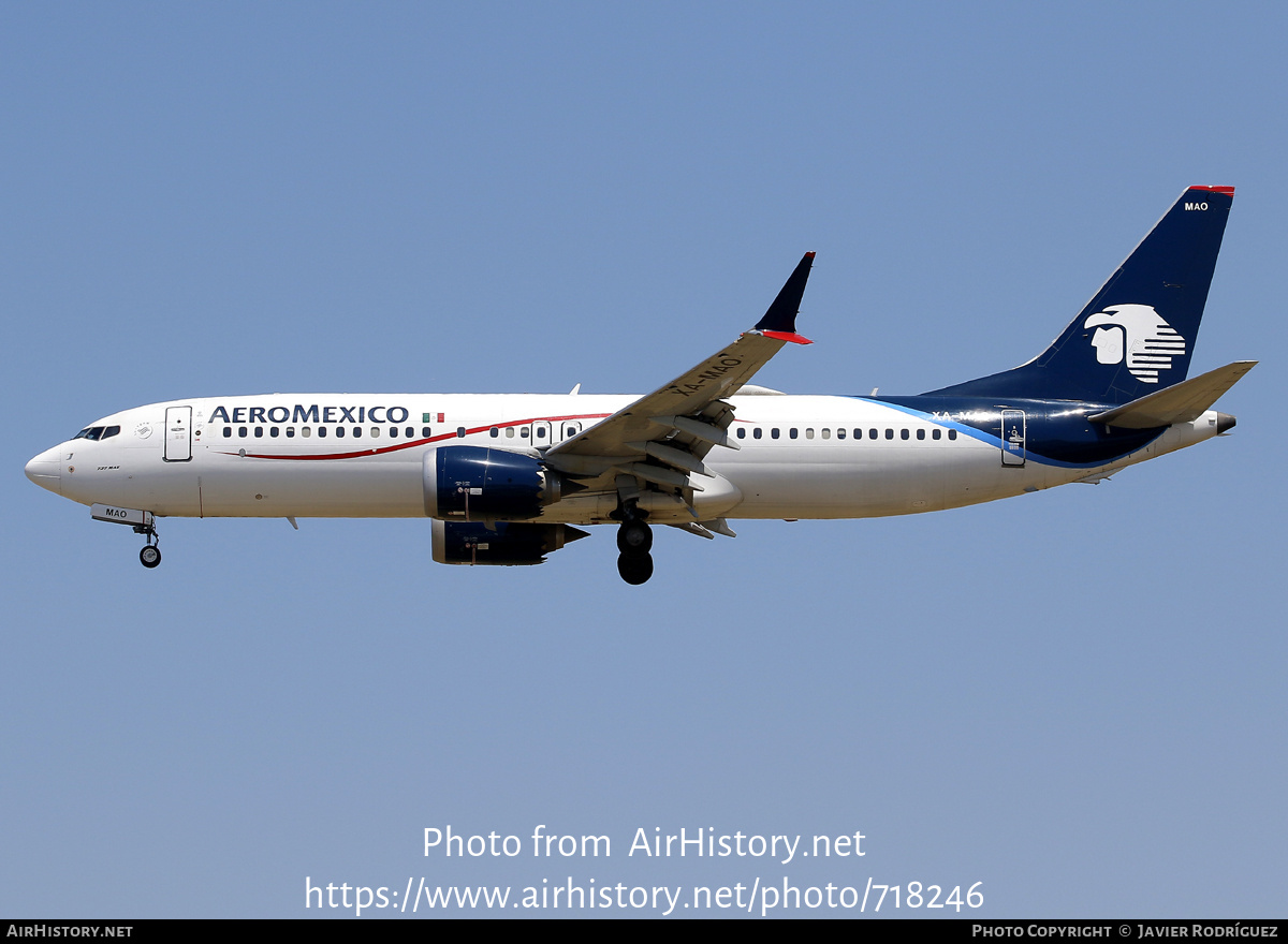 Aircraft Photo of XA-MAO | Boeing 737-8 Max 8 | AeroMéxico | AirHistory.net #718246