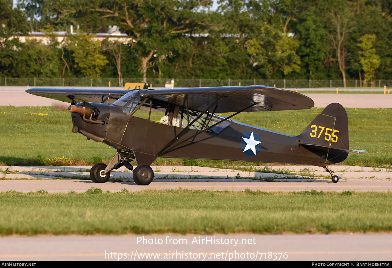 Aircraft Photo of N51500 / NC51500 / 43-755 | Piper J-3C-65 Cub | USA - Air Force | AirHistory.net #718376