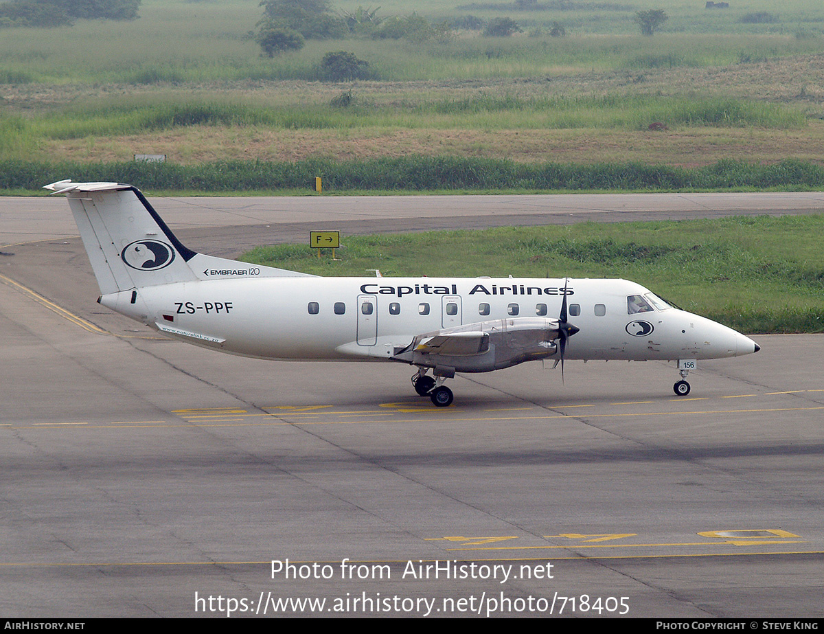 Aircraft Photo of ZS-PPF | Embraer EMB-120RT Brasilia | Capital Airlines | AirHistory.net #718405