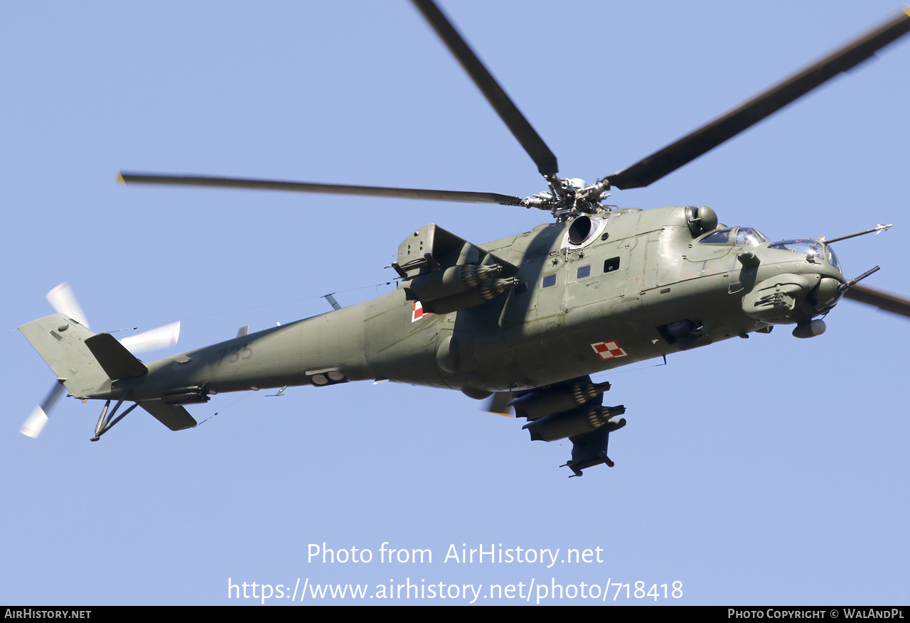 Aircraft Photo of 735 | Mil Mi-24W | Poland - Army | AirHistory.net #718418