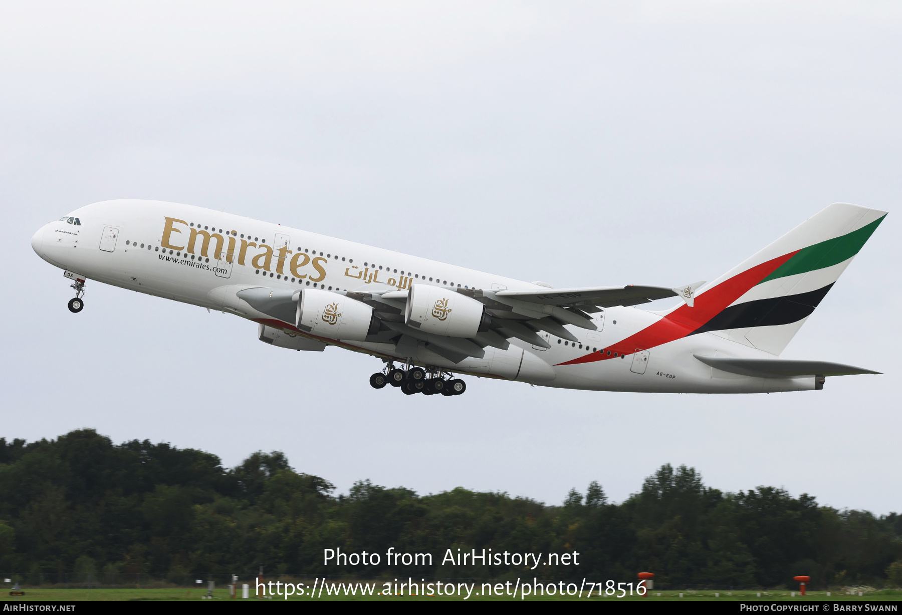 Aircraft Photo of A6-EOP | Airbus A380-861 | Emirates | AirHistory.net #718516