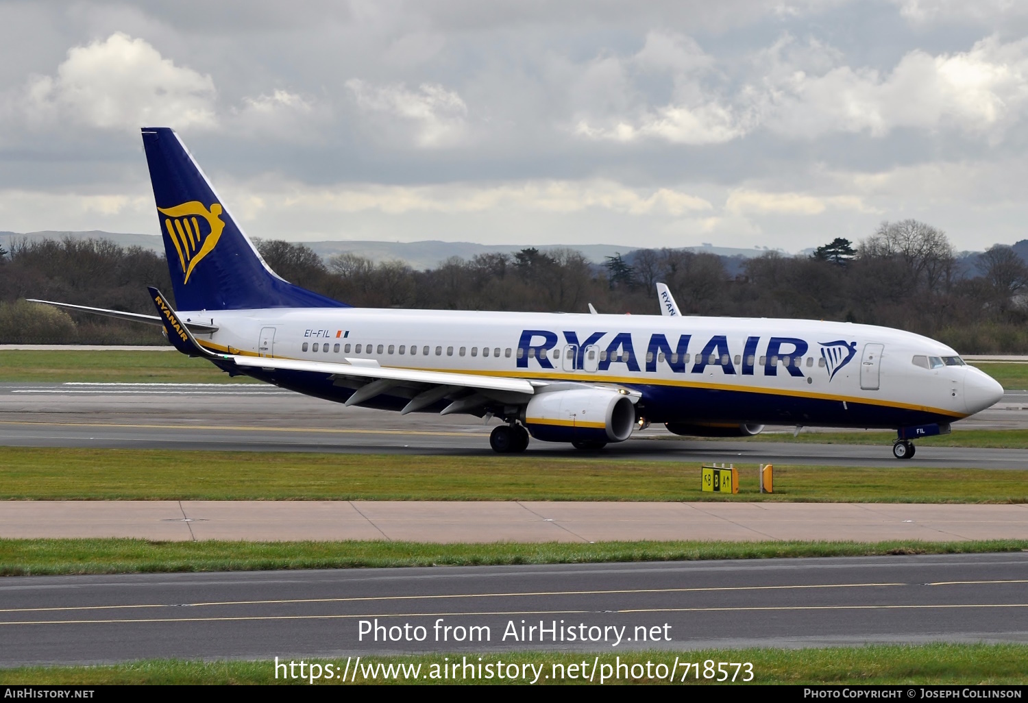 Aircraft Photo of EI-FIL | Boeing 737-8AS | Ryanair | AirHistory.net #718573