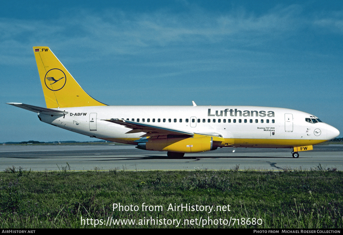 Aircraft Photo of D-ABFW | Boeing 737-230/Adv | Lufthansa | AirHistory.net #718680