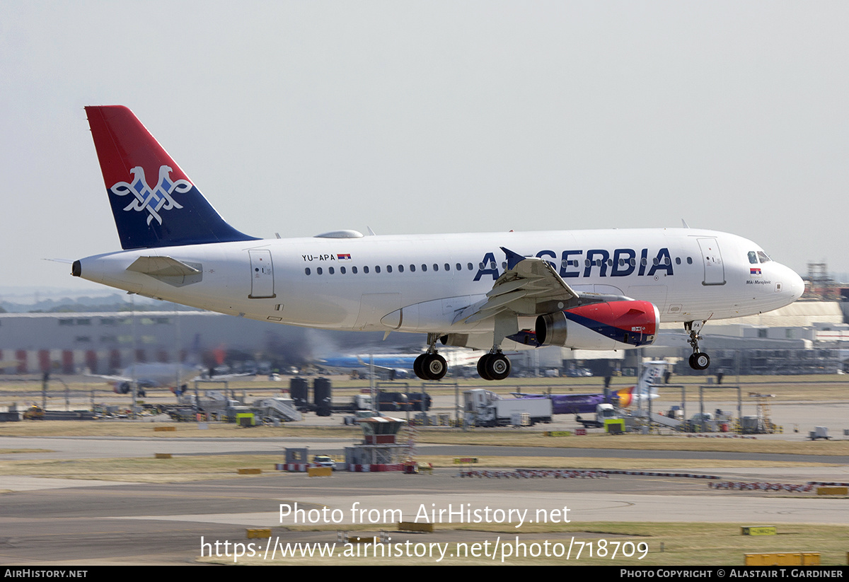 Aircraft Photo of YU-APA | Airbus A319-132 | Air Serbia | AirHistory.net #718709