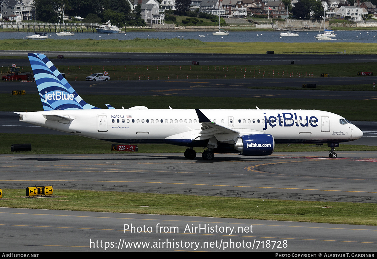 Aircraft Photo of N3104J | Airbus A220-300 (BD-500-1A11) | JetBlue Airways | AirHistory.net #718728