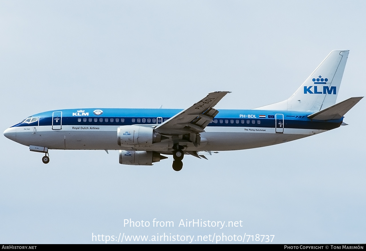 Aircraft Photo of PH-BDL | Boeing 737-306 | KLM - Royal Dutch Airlines | AirHistory.net #718737