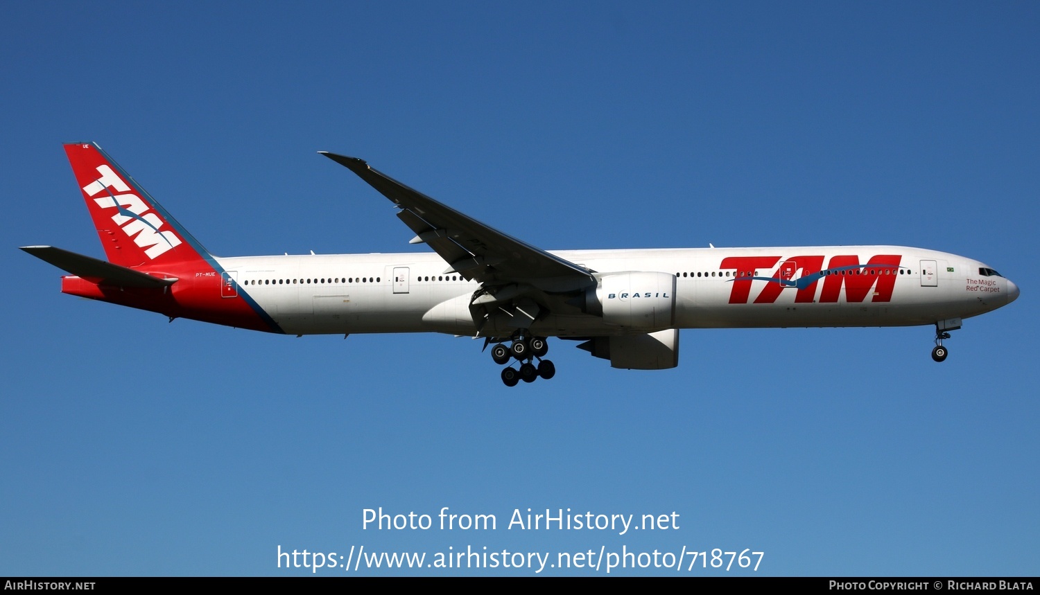 Aircraft Photo of PT-MUE | Boeing 777-32W/ER | TAM Linhas Aéreas | AirHistory.net #718767